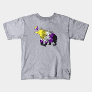 Nonbinary Echidna with Pronouns Kids T-Shirt